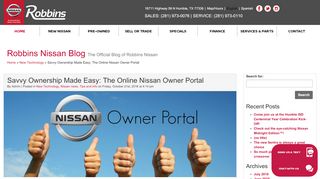 
                            4. Savvy Ownership Made Easy: The Online Nissan Owner Portal ...