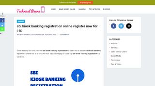 
                            7. sbi kiosk banking registration online register now for csp