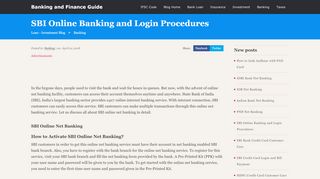 
                            7. SBI Online Banking and Login Procedures