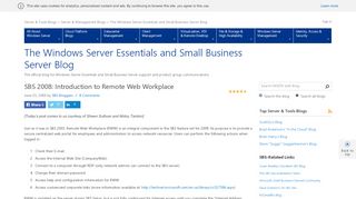 
                            2. SBS 2008: Introduction to Remote Web Workplace | The ...