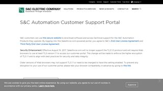 
                            9. S&C Automation Customer Support Portal - S&C Electric Company