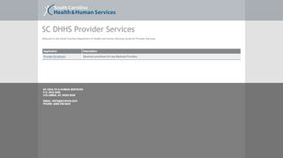 
                            7. SC DHHS Provider Services