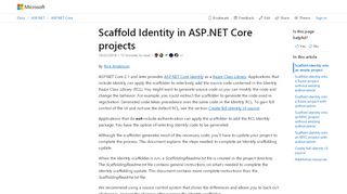 
                            7. Scaffold Identity in ASP.NET Core projects | Microsoft Docs