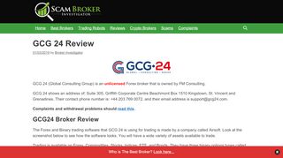 
                            6. Scam Broker Investigator • GCG 24 Review