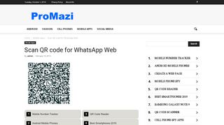 
                            9. Scan QR code for WhatsApp Web - ProMazi