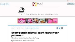 
                            5. Scary porn blackmail scam knows your password - WCPO.com