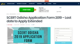 
                            1. SCERT Odisha Application Form 2019 - Last date to Apply ...