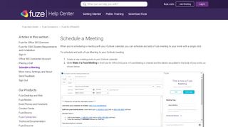
                            4. Schedule a Meeting – Fuze Help Center