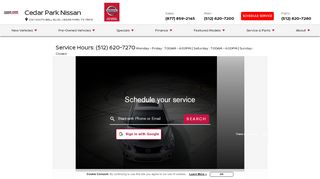 
                            6. Schedule a Nissan Service Appointment at Cedar Park Nissan