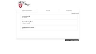 
                            9. Schedule Appointment - molloy.acuityscheduling.com