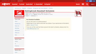 
                            7. Schedule - Bolingbrook Raiders Baseball (IL) | MaxPreps