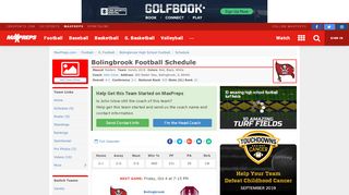 
                            8. Schedule - Bolingbrook Raiders Football (IL) | MaxPreps