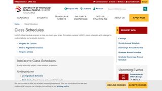 
                            7. Schedule of Classes and Catalogs | UMUC Europe