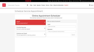 
                            9. Schedule Service on all makes and models - Interstate Toyota