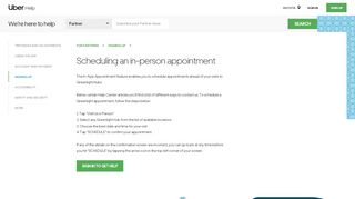 
                            8. Scheduling an in-person appointment | Uber