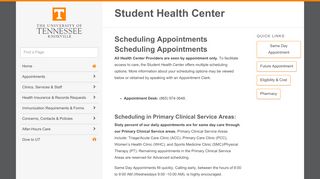 
                            1. Scheduling Appointments | Student Health Center