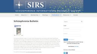 
                            4. Schizophrenia Bulletin | Schizophrenia International Research Society