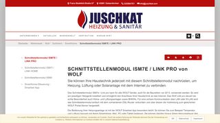 
                            7. Schnittstellenmodul ISM7E / LINK PRO von WOLF - Bernd Juschkat ...