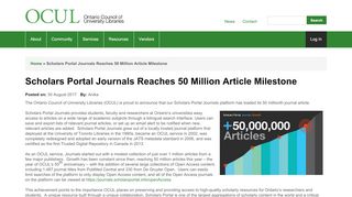 
                            3. Scholars Portal Journals Reaches 50 Million Article Milestone ...