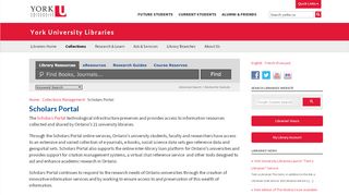 
                            9. Scholars Portal | York University Libraries