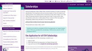 
                            6. Scholarship Information | Financial Aid | Florida ... - FSW.edu