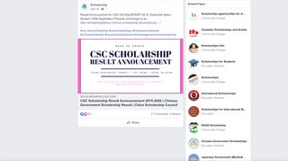 
                            6. Scholarship - Result Annoucement for CSC SCHOLARSHIP 2019 ...