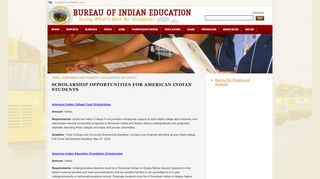 
                            9. Scholarships and Grants - Bureau of Indian Education