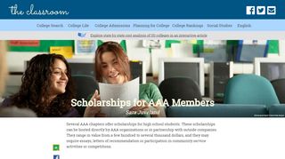 
                            8. Scholarships for AAA Members | The Classroom