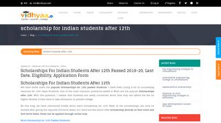 
                            8. Scholarships For Indian Students After 12th 2018-19 ...