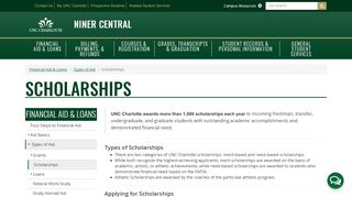 
                            3. Scholarships | Niner Central | UNC Charlotte