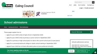 
                            1. School admissions | Ealing Council