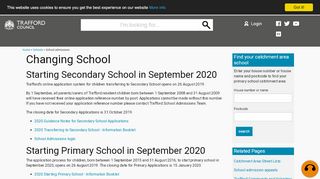 
                            5. School admissions - Trafford Council