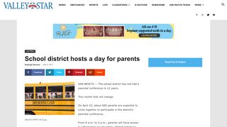 
                            7. School district hosts a day for parents - Valley Morning Star