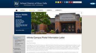 
                            1. School District of River Falls - Infinite Campus Portal Information Letter