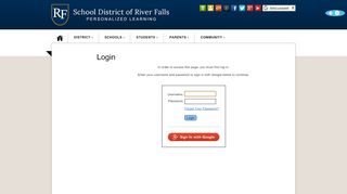 
                            4. School District of River Falls - Login