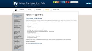 
                            6. School District of River Falls - Volunteer @ RFSD