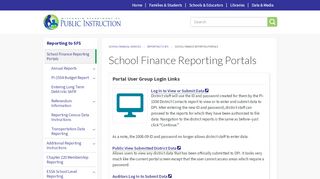 
                            6. School Finance Reporting Portals | Wisconsin Department of Public ...