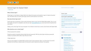 
                            8. School login for Splash Math – Support & Feedback …