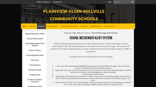 
                            4. School Messenger Alert System - Plainview-Elgin Millville