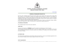 
                            5. School of Basic & Remedial Studies Remedial Prospectus