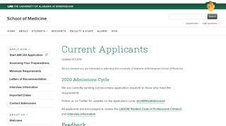 
                            4. School of Medicine - Current Applicants - UAB