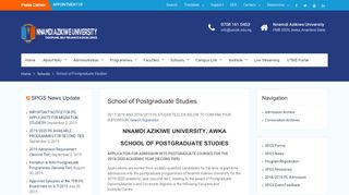 
                            1. School of Postgraduate Studies - Nnamdi Azikiwe University