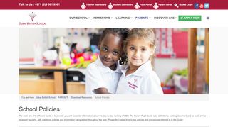 
                            4. School Policies | British Curriculum | International School Dubai ...