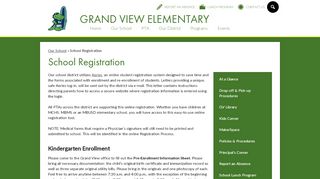 
                            9. School Registration – Our School – Grand View Elementary