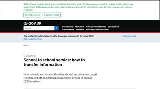 
                            7. School to school service: how to transfer information - GOV.UK