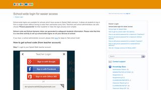 
                            8. School-wide login for easier access – Support & Feedback for Splash ...