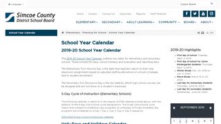 
                            6. School Year Calendar - Simcoe County District School Board