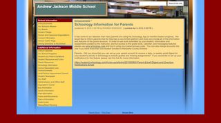 
                            9. Schoology Information for Parents - Andrew Jackson Middle School