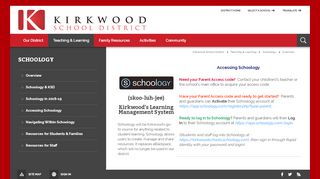 
                            9. Schoology / Overview - Kirkwood School District