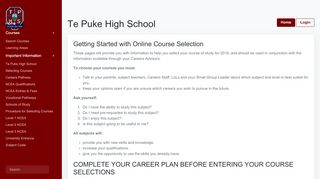 
                            2. SchoolPoint Login / Te Puke High School / Course Selection / Student ...